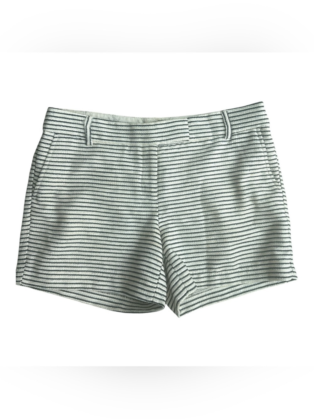 Saint Topez Striped Women's Casual Shorts - White and blue